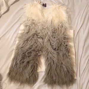 Fun Bohemian Ombré Fur Vest